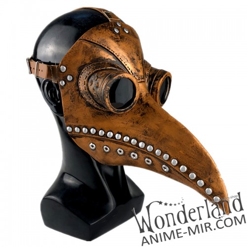 Косплей маска Чумной доктор (коричневая)